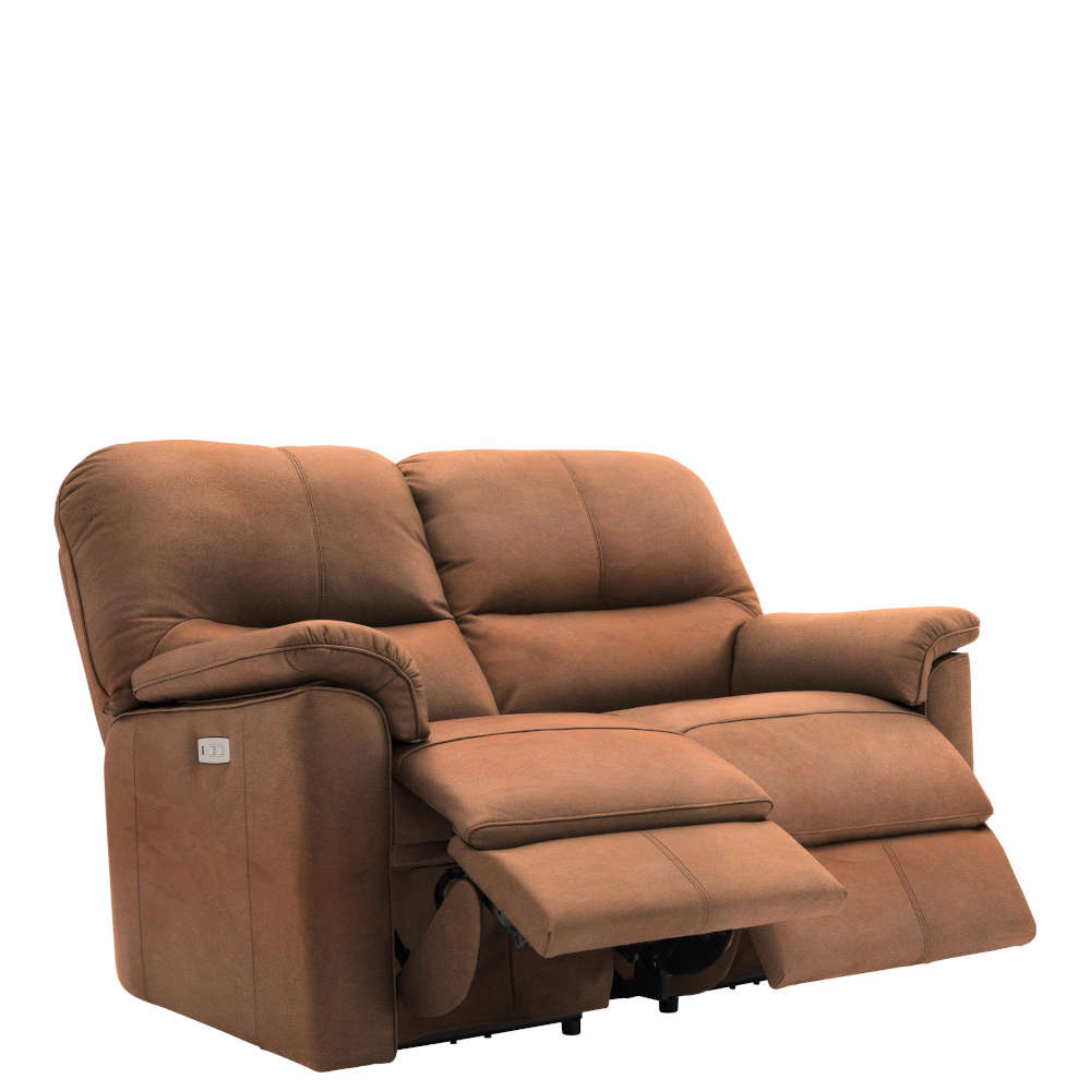 G Plan Chadwick Leather 2 Seater Double Electric Recliner Francis of